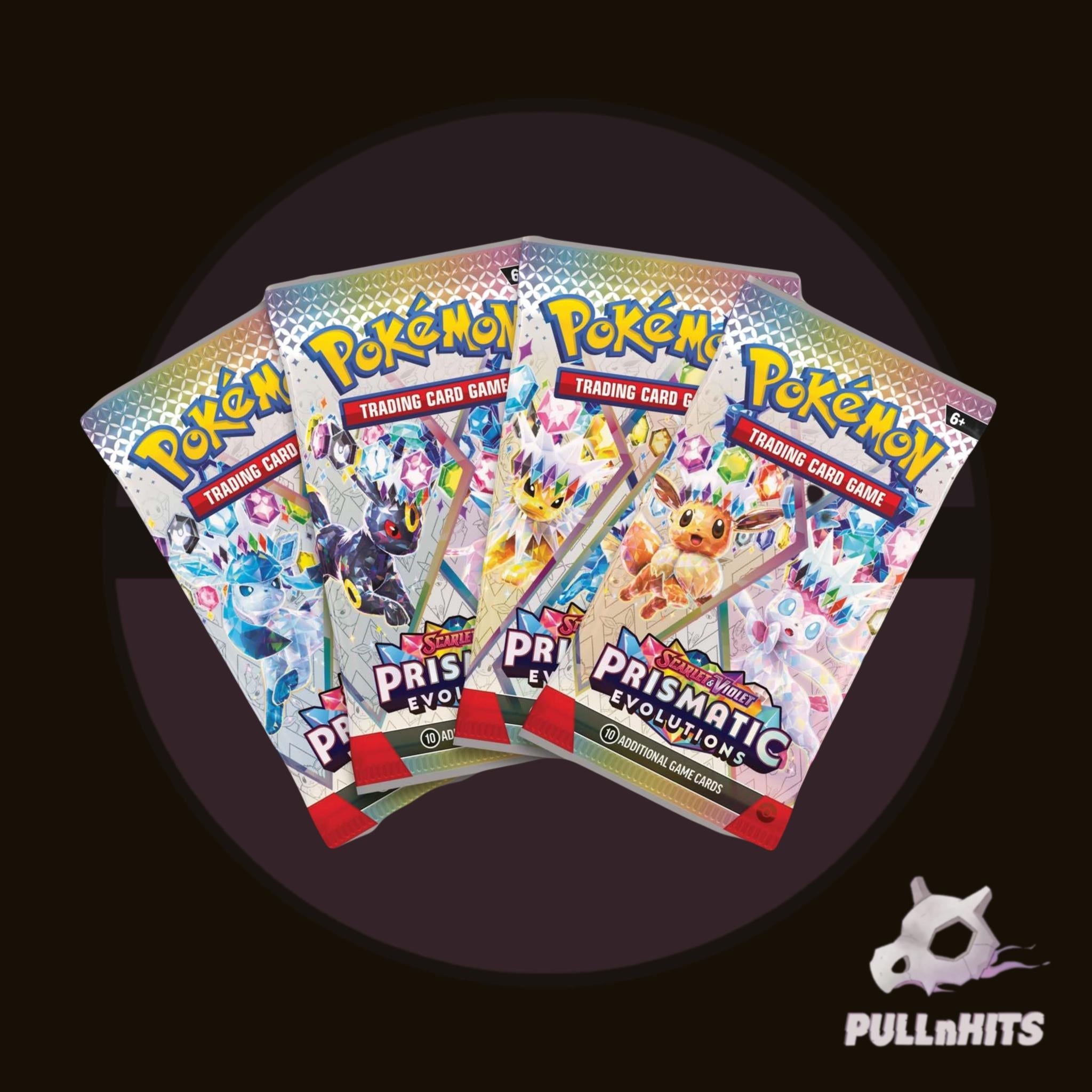 SV Prismatic Evolutions Surprise Box - Pokemon Trading Card Game - Includes 4 Booster Packs