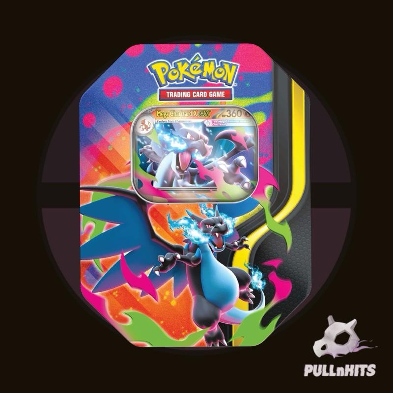 Mega Charizard X or Y Tin - 4 Packs and Promo - Pokemon Trading Card Game