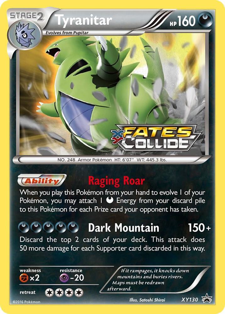 Tyranitar - 056/125 - Holo Rare Prerelease Stamp - Fates Collide