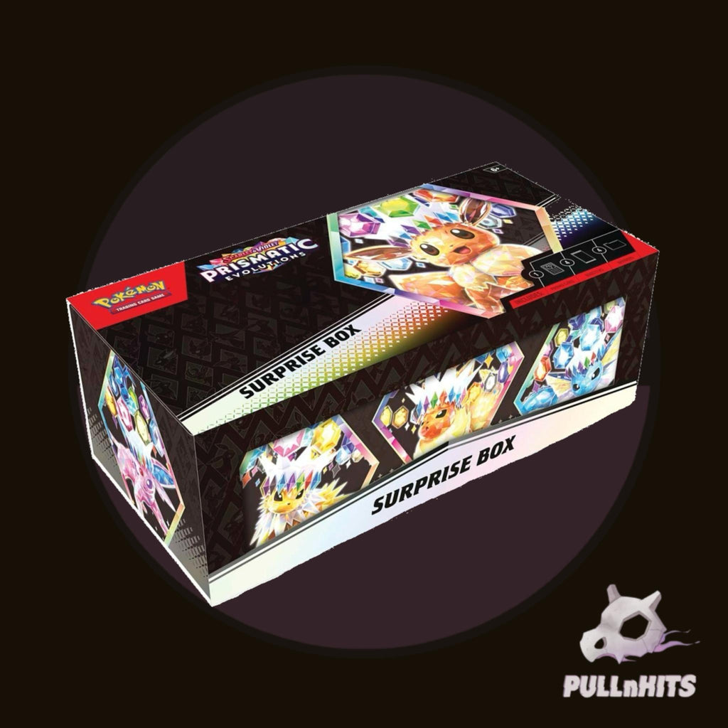 SV Prismatic Evolutions Surprise Box - Pokemon Trading Card Game - Includes 4 Booster Packs