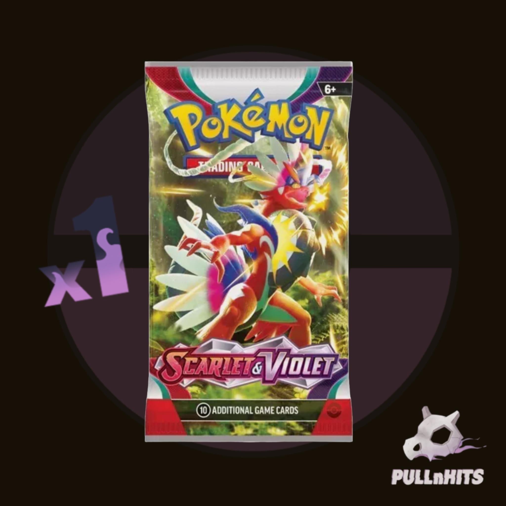 Scarlet Violet Scarlet Violet Base Set Booster Pack - Includes Additional Game Cards for Pokemon Trading Card Game