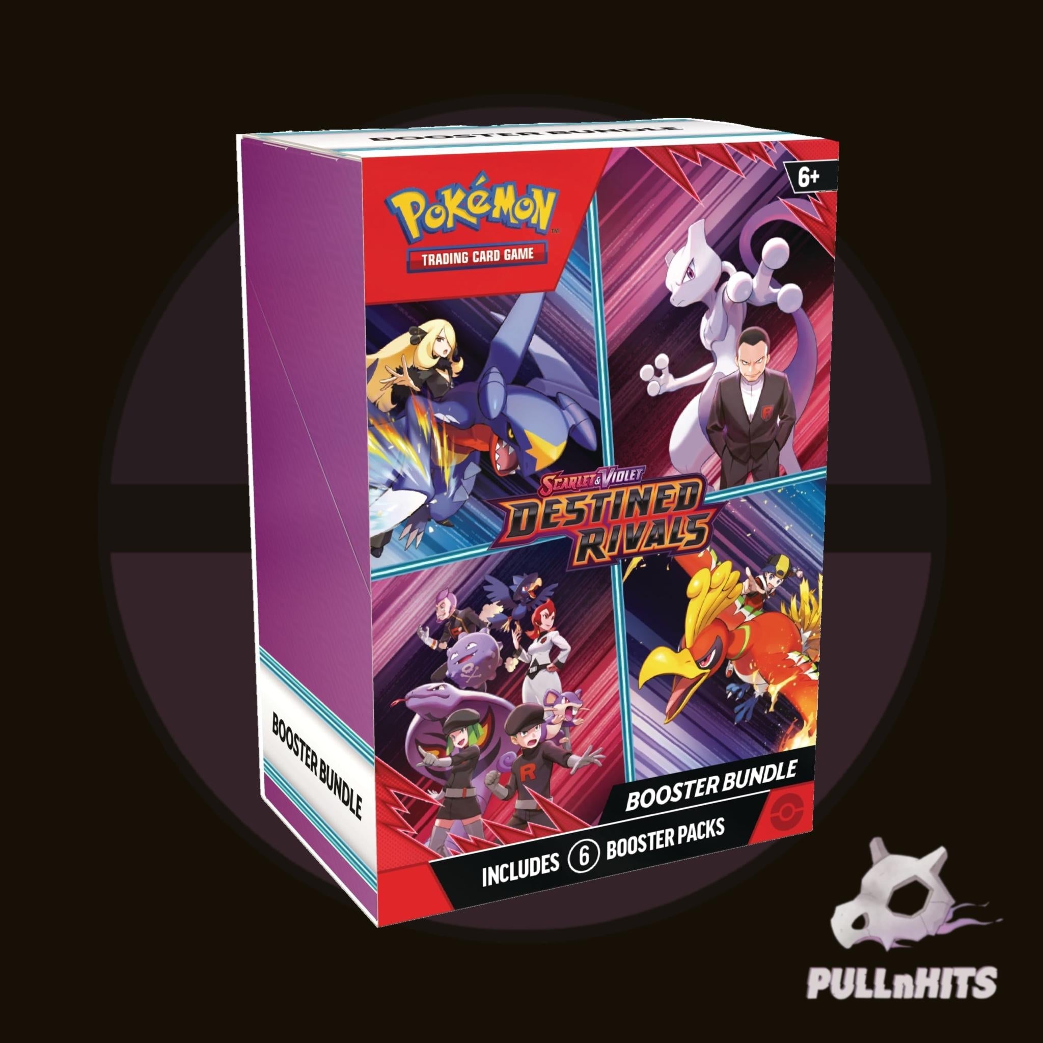SV Destined Rivals Booster Bundle - 6 Packs of Pokémon Trading Card Game Scarlet & Violet Cards with Team Rocket & Heroes