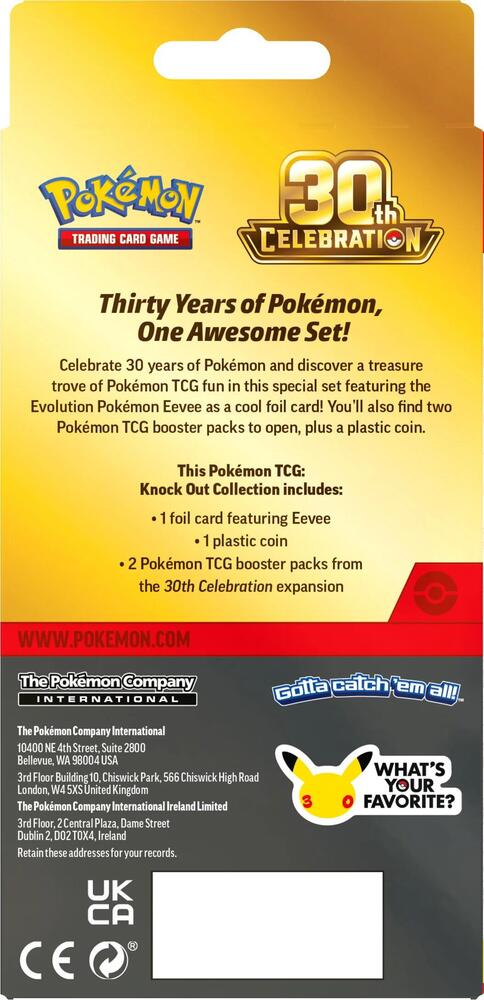 (PREORDER SEPTEMBER 2026) Pokemon TCG 30th Celebration 30C Knockout Box