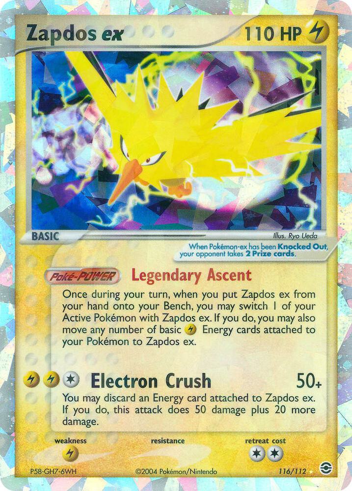 Zapdos EX - 116 - Secret Rare - Fire Red & Leaf Green