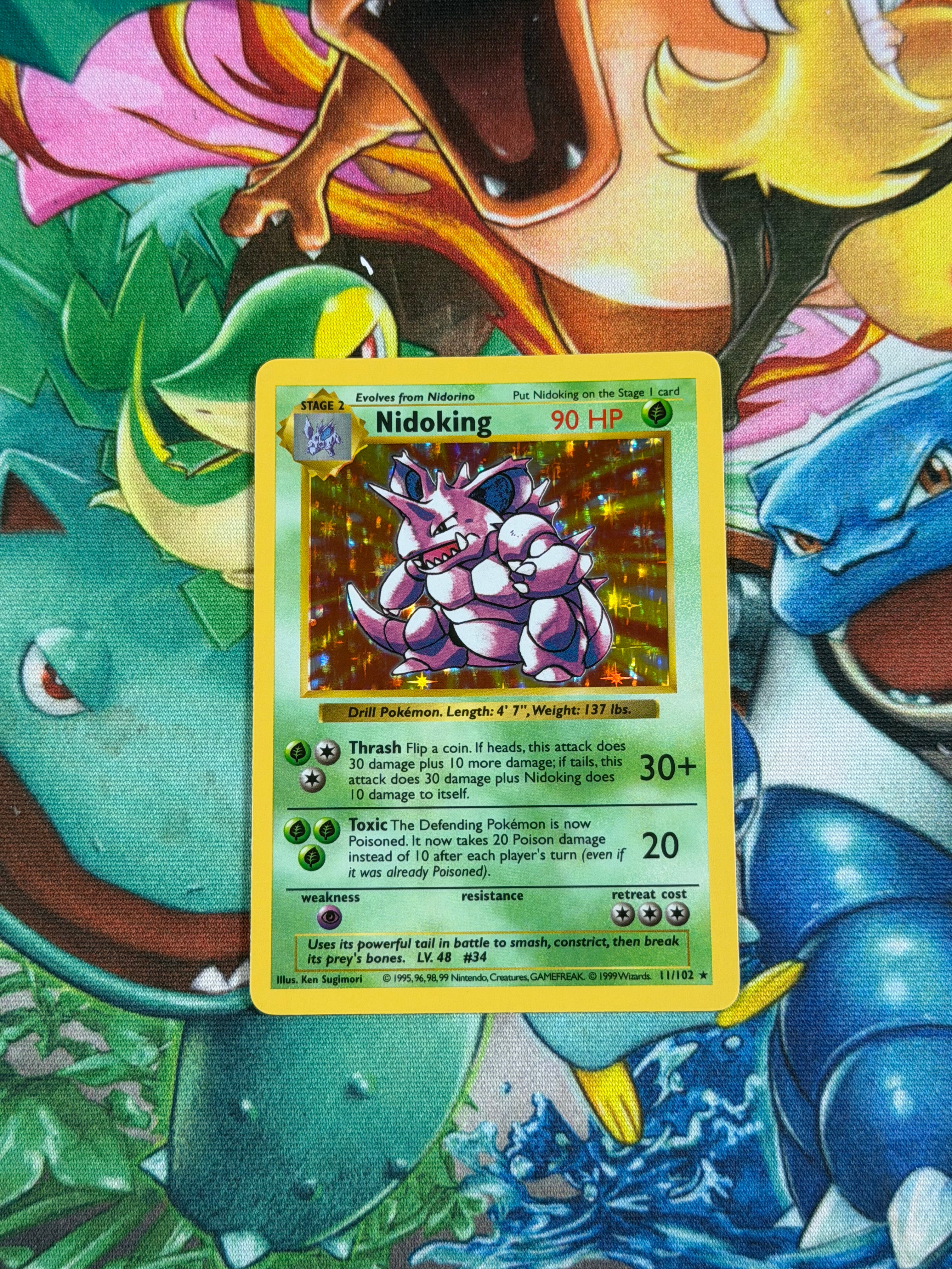 Nidoking - 011/102 - Holo Rare - Base Set (Shadowless)
