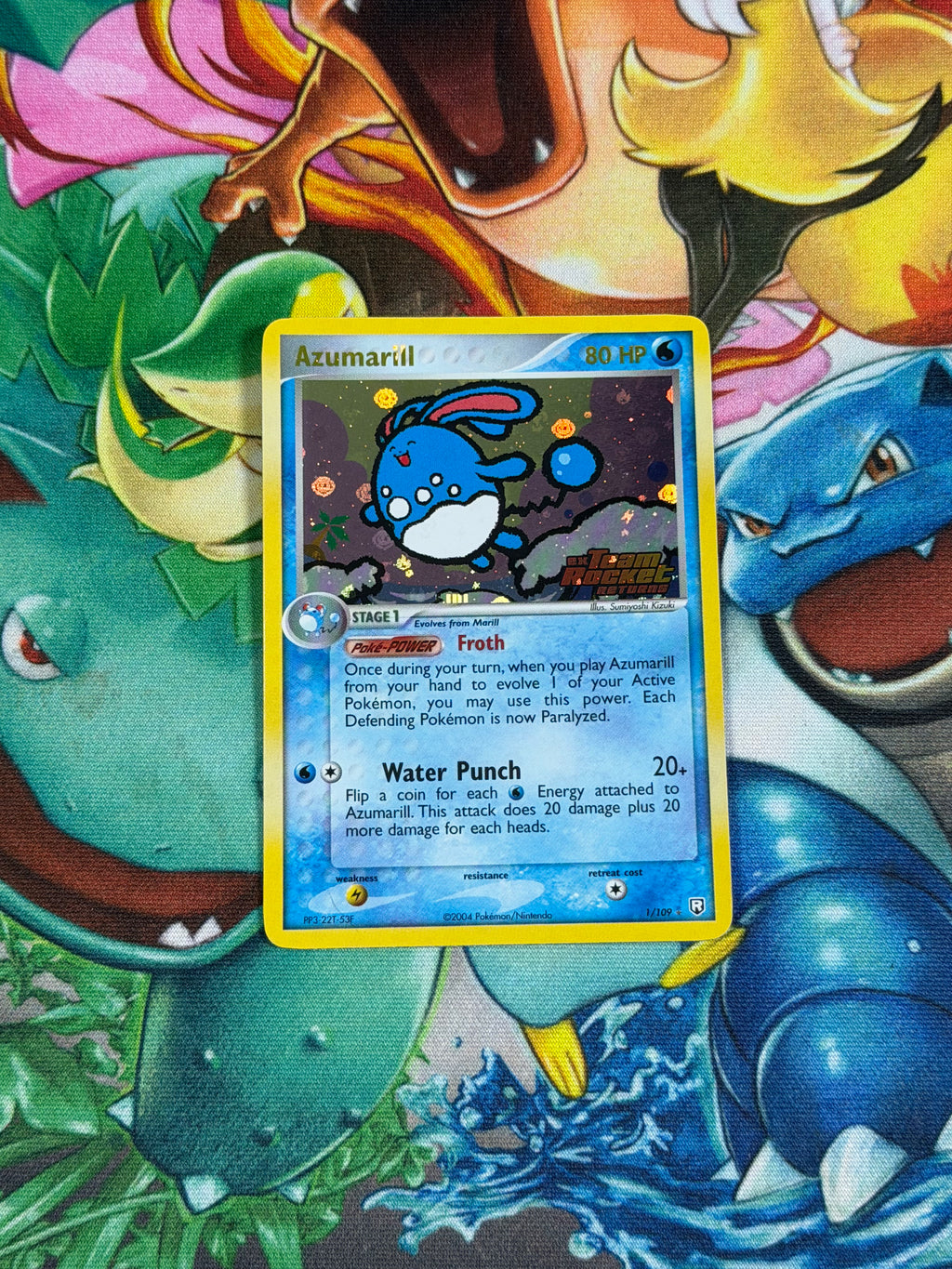 Azumarill - 1/109 - Reverse Holo Rare - Team Rocket Returns