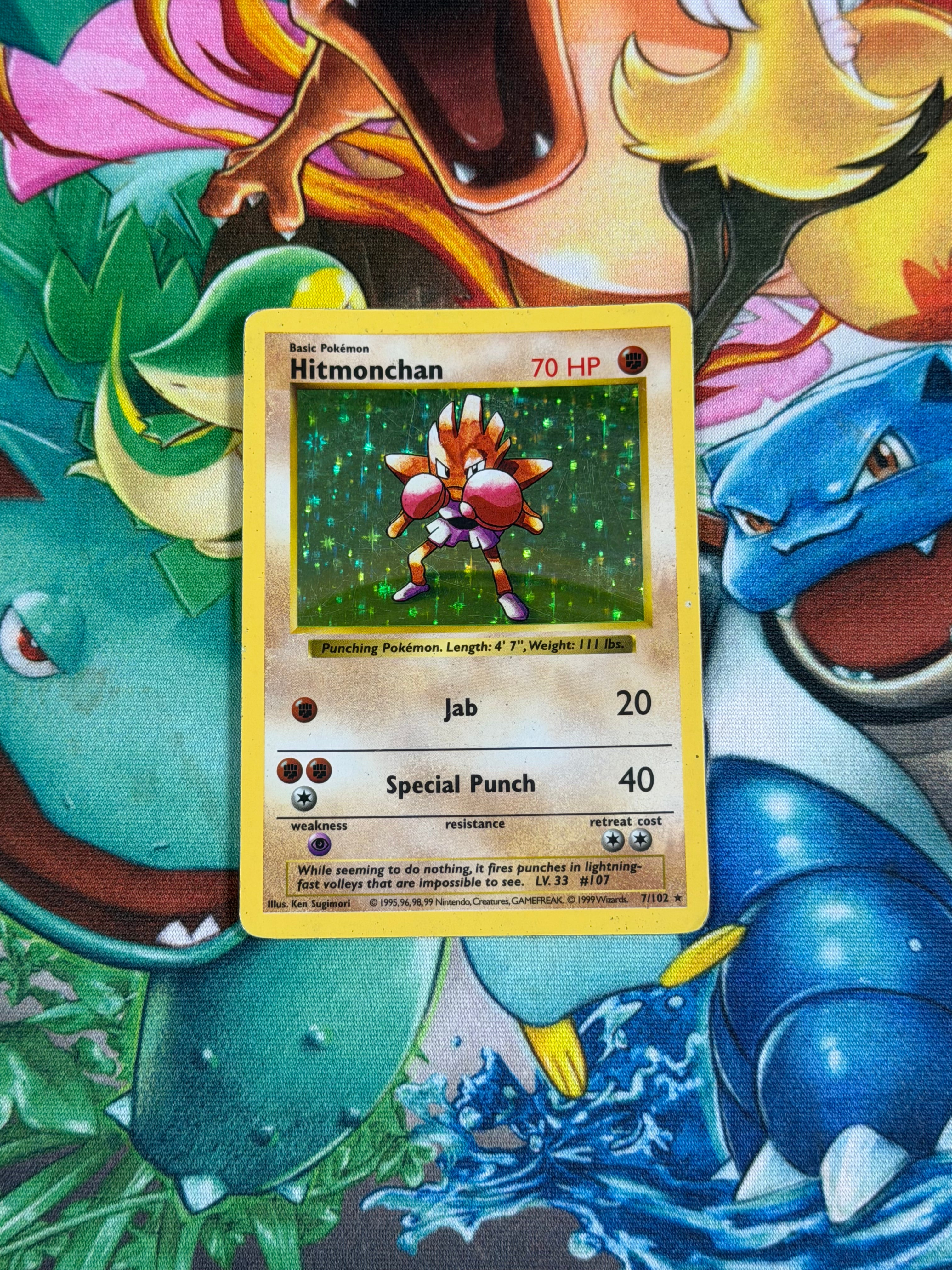 Hitmonchan [Shadowless] - 007/102 - Rare - Base Set