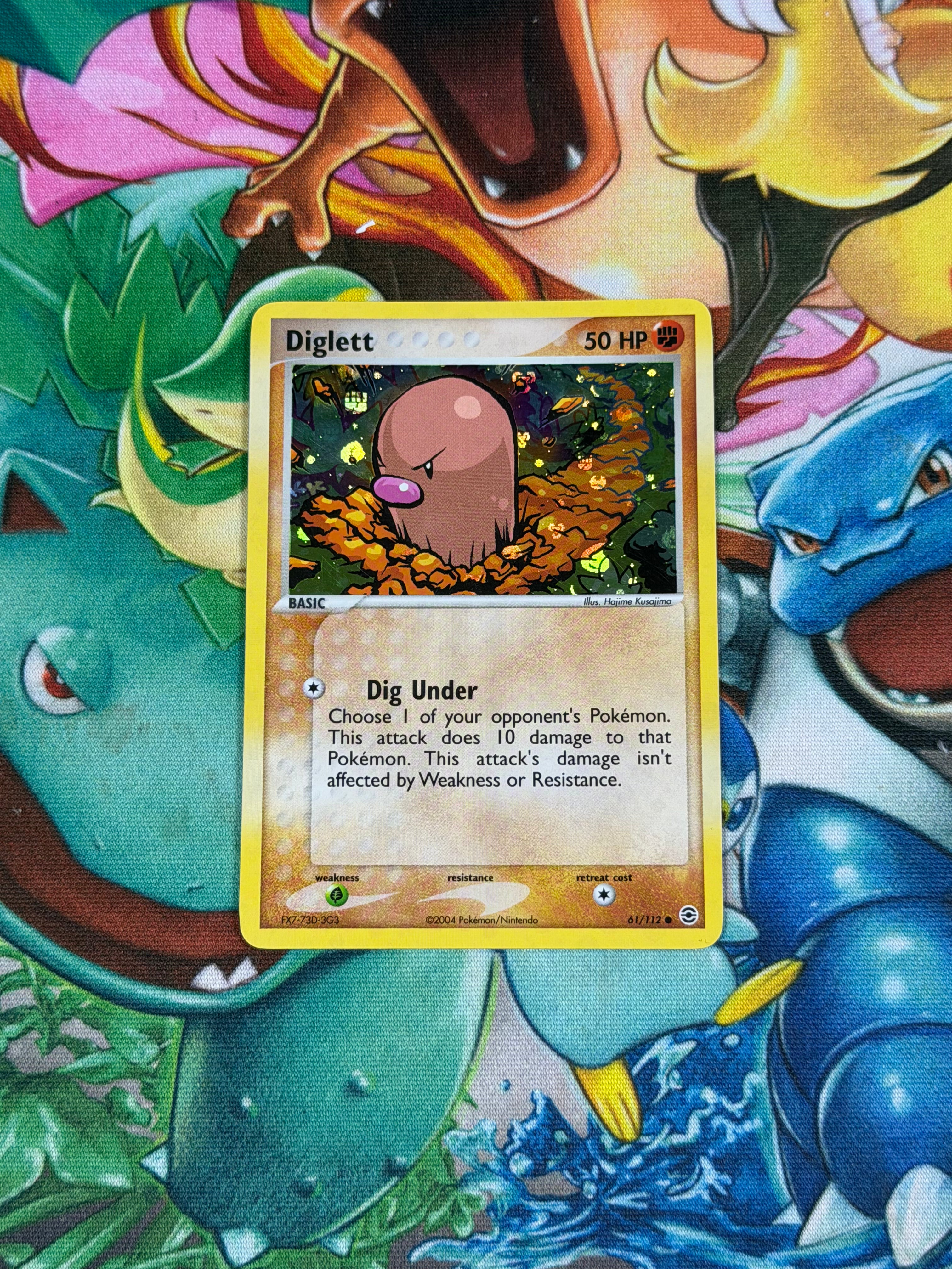 Diglett - 61/112 - Reverse Holo - Fire Red & Leaf Green