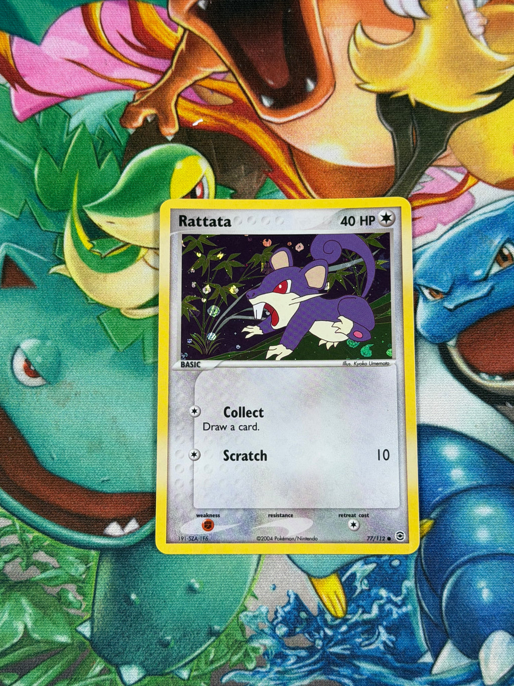 Rattata - 77/112 - Reverse Holo - Fire Red & Leaf Green