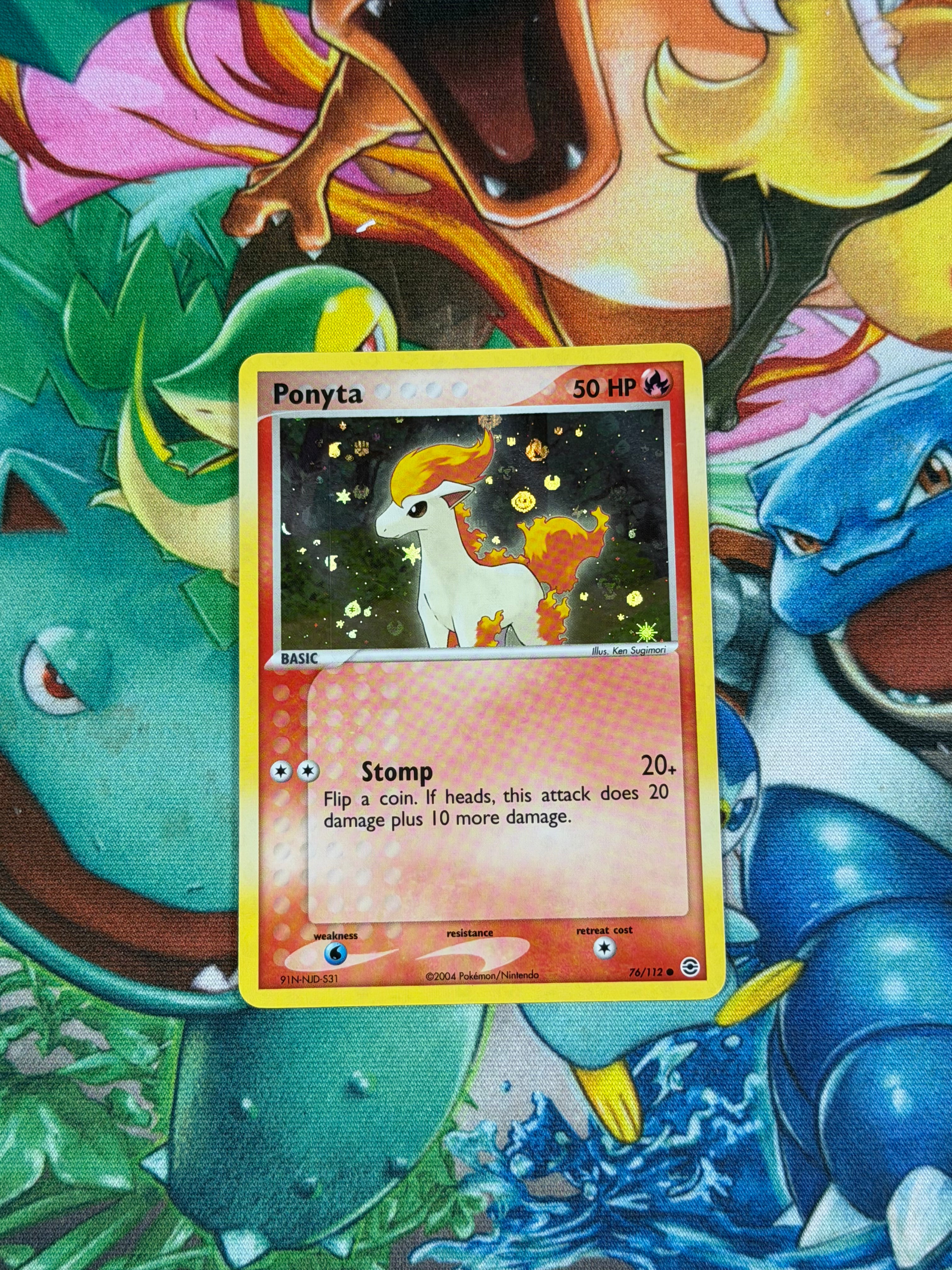 Ponyta - 76/112 - Reverse Holo - Fire Red & Leaf Green
