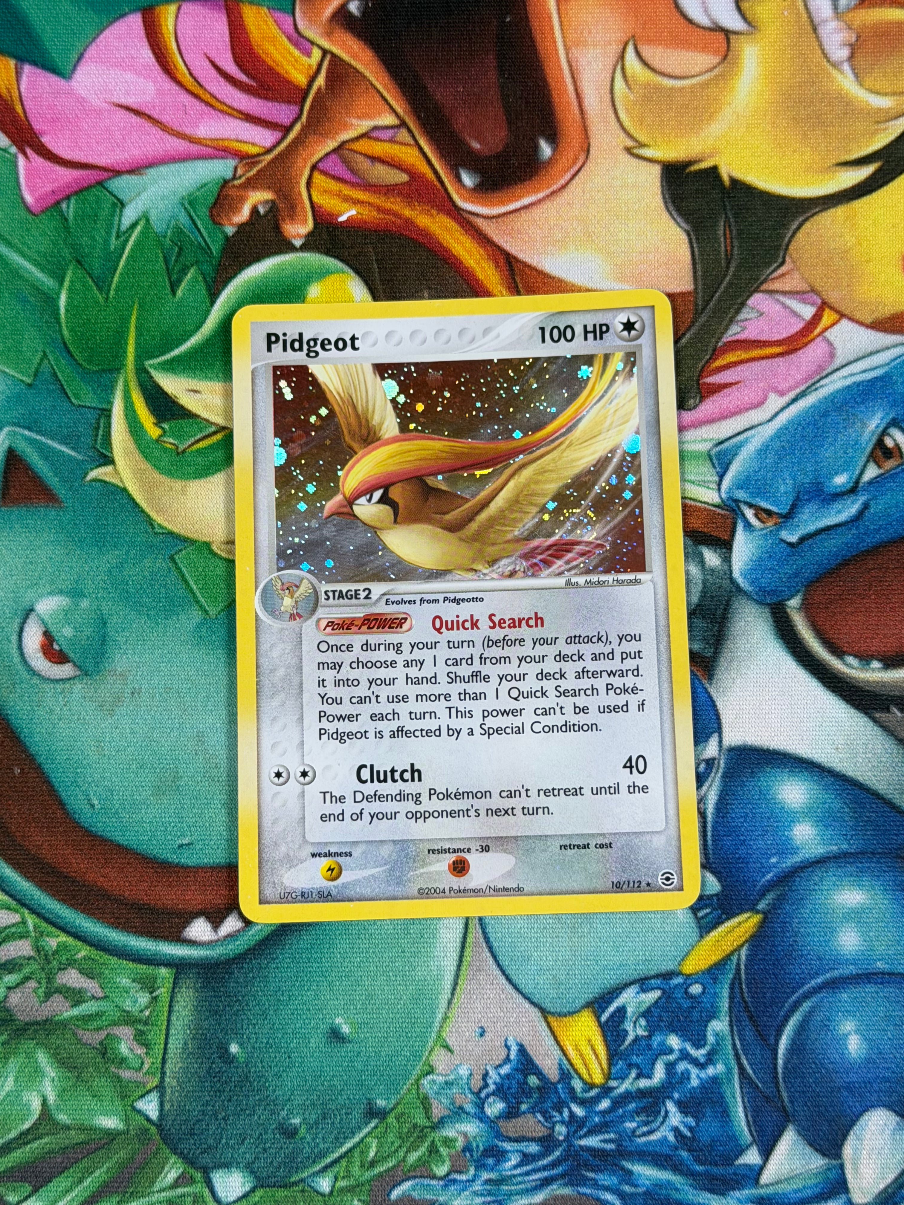 Pidgeot - 10/112 - Holo Rare - Fire Red & Leaf Green