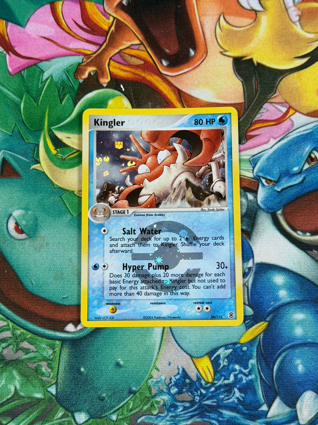 Kingler - 26/112 - Rare Reverse Holo - Fire Red & Leaf Green