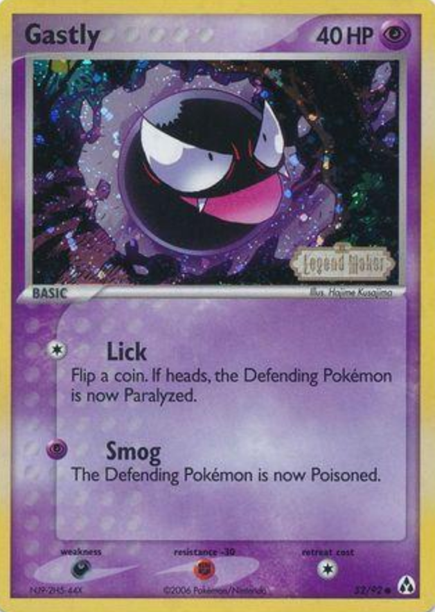Gastly - 052/93 - Reverse Holo - Legend Maker