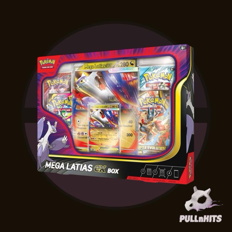 Mega Evolutions Mega Latias Ex Promo Box — 4 packs, promo and jumbo promo card — Pokémon trading card game