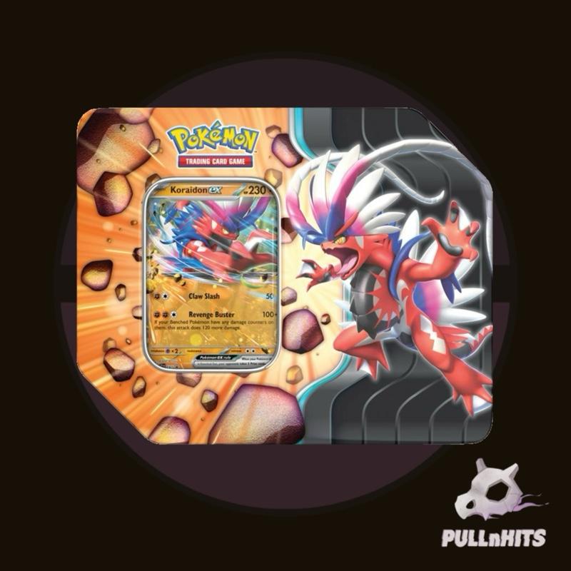 Scarlet Violet Slashing Legends Tin - 5 packs plus promo Pokemon Trading Card Game